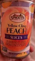 Mängden socker i Sprouts yellow cling sliced peached