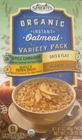 Mängden socker i Organic instant oatmeal