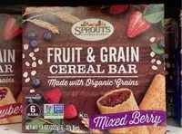 Mängden socker i Mixed berry fruit & grain cereal bar