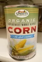 Mängden socker i Organic supersweet whole kernal corn