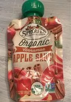 Mängden socker i Organic cinnamon applesauce