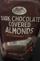Mängden socker i Dark chocolate covered almonds with turbinado sugar