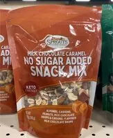 Mängden socker i Milk chocolate caramel snack mix