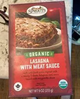 Mängden socker i Organic lasagna with meat sauce