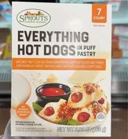 Mängden socker i Everything hot dogs in puff pastry