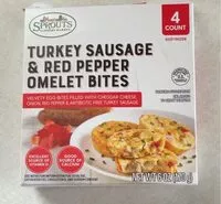 Mängden socker i Turkey Sausage & Red Pepper Omelet Bites