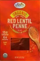 Mängden socker i Organic Red Lentil Penne