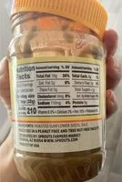 Mängden socker i Sunflower butter