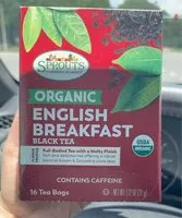 Mängden socker i Organic english breakfast tea