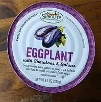 Mängden socker i Eggplant with tomatoes and onions