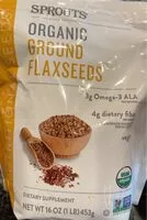 Mängden socker i Organic Ground Flaxseeds