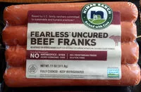 Mängden socker i Fearless Uncured Beef Franks