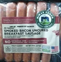 Mängden socker i Smoked Bacon Uncured Breakfast Sausage