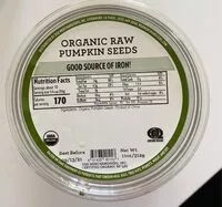 Mängden socker i Organic raw pumpkin seeds