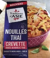 Mängden socker i Nouilles Thai crevette sauce au basilic Thaï