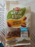 Mängden socker i Amandes non grillés