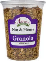 Mängden socker i Aurora natural granola nut & honey