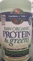 Mängden socker i Raw organic protein & green