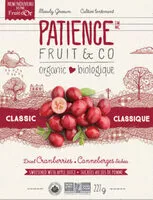 Mängden socker i Patience & Co. Organic Dried Cranberries With Apple Juice