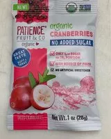 Mängden socker i Organic Dried Cranberries