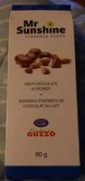 Mängden socker i Amandes enrobées de chocolat au lait