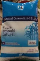 Mängden socker i Natural granulated sugar