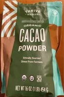 Mängden socker i Organic Cacao Powder