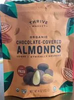 Mängden socker i Organic Chocolate-Covered Almonds