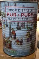 Mängden socker i Sirop d’érable pur