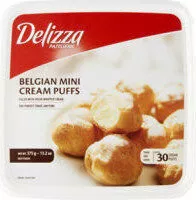 Mängden socker i Belgium mini cream puffs