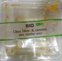 Mängden socker i Chou blanc et carottes aux raisins secs