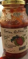 Mängden socker i Sauce de cuisson aux tomates et basilic