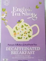 Mängden socker i English tea Shop, Decaffeinated Breakfast, organic