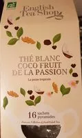 Mängden socker i Thé blanc coco fruit de la passion