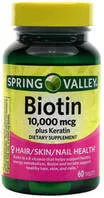 Mängden socker i Spring Valley Biotin Tablets, 10, 000mcg,