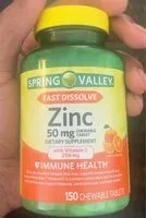 Mängden socker i Zinc fast dissolve