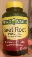 Mängden socker i Spring Valley beat root supplement