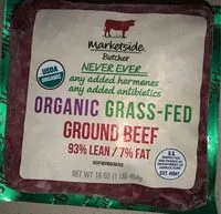 Mängden socker i Organic Grass-Fed Ground Beef