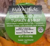 Mängden socker i Chef salad with turkey and ham