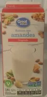Mängden socker i Original Almond Beverage