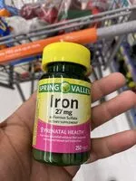 Mängden socker i SPRING VALLE Iron 27mg as Ferrous Sulfate