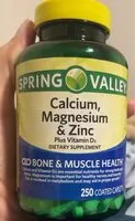 Mängden socker i Calcium, Magnesium & Zinc Plus Vitamin D3 Dietary Supplement