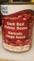 Mängden socker i Dark red kidney beans