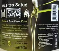 Mängden socker i Aceite de oliva virgen extra