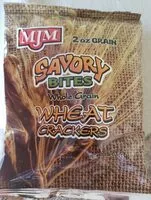 Mängden socker i Savory Bites Whole Grain Wheat Crackers