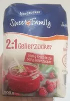 Mängden socker i 2:1 Gelierzucker