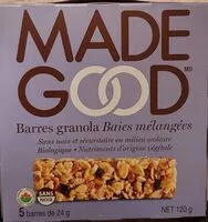 Mängden socker i Barre granola baies mélangées