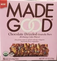 Mängden socker i Chocolate Drizzled Granola Bars (Birthday Cake Flavor)