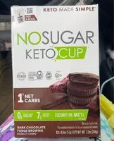 Mängden socker i Dark Chocolate Fudge Brownie Keto Cup