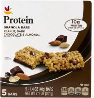 Mängden socker i Ahold protein granola bars peanut